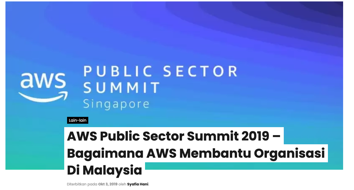 Amanz Malaysia interview on How AWS Helps Organizations In Malaysia