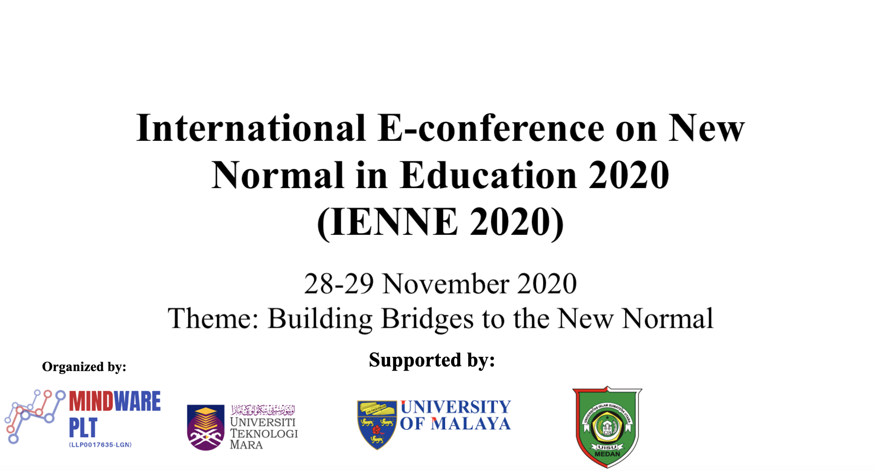 Presentation at International e-Conference on New Normal in Education 2020 (IENNE 2020)