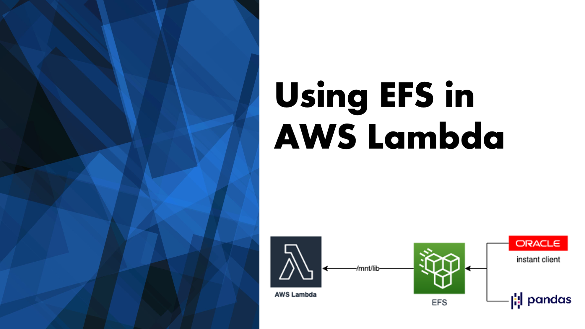 How to use EFS to store cx_Oracle, Pandas, and other python packages?